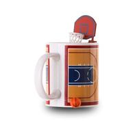 Winkee - Tazza da Basket con canestro e Palla | Tazza da caffè Sportiva con Funzione di Gioco per Gli Appassionati di Basket | Regalo per Natale, Compleanno