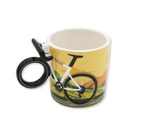 Winkee - Tazza da caffè per bicicletta - Elegante tazza da caffè con manico per bicicletta I Coffee Ride Tazze da tè I Accessorio perfetto per bicicletta