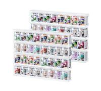 WINKINE Custodia protettiva in acrilico compatibile con Funko Bitty Pop, espositore trasparente con 32 slot per controsoffitto e montaggio a parete, mini custodia da collezione, supporto per figure