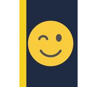 Winking Emoji Numbered Journal: Dark Blue Notebook: 6x9 Blank Lined Paper with Page Numbers for Daily Writing, Goal Tracking & Creative Notetaking