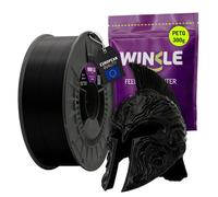 WINKLE Filamento PETG 1.75mm Nero Corvino 300g, Filamento Stampante 3D