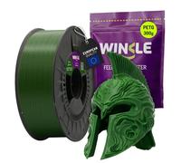 WINKLE Filamento PETG 1.75mm Pino Verde, Bobina da 300g, Filamento per Stampante 3D FDM, Precisione Dimensionale +/- 0.05mm, Alta Resistenza Agli Urti e Facile da Stampare