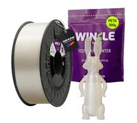 WINKLE Filamento PETG 1.75mm Trasparente, Bobina da 300g, Filamento per Stampante 3D FDM, Precisione Dimensionale +/- 0.05mm, Alta Resistenza Agli Urti e Facile da Stampare
