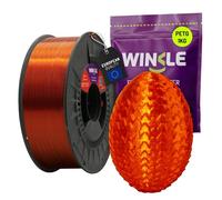 WINKLE Filamento PETG Cristallo 1.75mm Arancione Ambra, Bobina da 1kg, Filamento per Stampante 3D FDM, Precisione Dimensionale +/- 0.05mm, Alta Resistenza Agli Urti e Facile da Stampare
