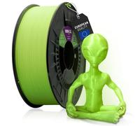 WINKLE Filamento PLA HD Glow (Fosforescente) Verde Alien | Filamento stampante 3D | Filamento PLA 1,75 mm 300 g | PLA verde | Glow in the Dark | Luminosità al Buio | Bobina 300 g