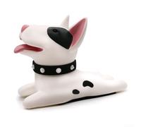 Winlaovate Fermaporta a cuneo a cuneo in gomma non PVC, silenzioso, senza trapano, per camera da letto, cucina, soggiorno, bagno, adatto (cane bianco)