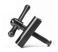 Winlaovate Lucchetto pieghevole per manubrio della bicicletta, fibbia a C per Brompton, chiusura TC4 con vite anti allentamento, bullone per stelo leggero lavorato a CNC (nero)