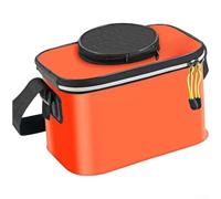 Winlaovate Secchio da pesca pieghevole, in EVA e portatile, per conservare pesci vivi, serbatoio per esche pieghevole con organizer per la pesca, secchio impermeabile per pesca in mare e carpa