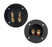Winlaovate Terminale per altoparlante con connettore rotondo, terminale a vite audio placcato oro per banana, filo nudo e subwoofer (1 pezzo)