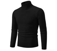 Winlaovate Top caldo di colore solido del pullover della maglia di | per il design slim fit, stile tinta unita, manica lunga, collo alto, autunno essenziale
