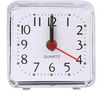 WinldMonmo Mini sveglia quadrata trasparente, silenziosa, digitale, per scrivania, tavolo, camera da letto, grande display per anziani, decorazione per la casa