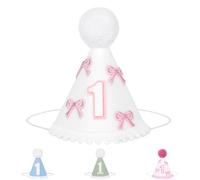 Winmany Bambino 1 ° Compleanno Cappello Infantile Primo Compleanno Cono Cap Torta Smash Party Foto Puntelli Copricapo Decor per Ragazze Ragazzi