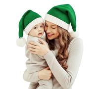Winmany Cappello Natale Coordinato per la Madre e Il Bambino Berretto Lavorato a Maglia Natale Genitore-Bambino Pom Pom Beanie Cappello Invernale più Caldo Cappelli Santaa Uncinetto