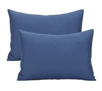 Winmany Confezione da 2 federe per cuscino da viaggio, morbida e traspirante, per bambini e ragazze, 49 x 36 cm, lavabile in lavatrice (blu marino)