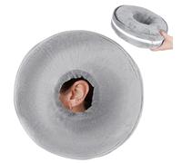 Winmany Cuscini per piercing all'orecchio con federa rimovibile in peluche per chi dorme di lato, cuscino a ciambella per proteggere le orecchie, sollievo dal dolore, lavabile (grigio chiaro, standard