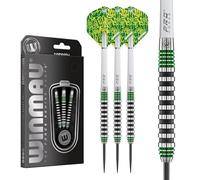 WINMAU Advance 500 Series Green 22g Steel Tip Darts Set, Freccette Unisex, Verde, 22 g