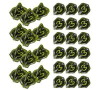 WINMAU Alette per freccette Mega Standard Michael Van Gerwen MvG Logo Tech Green - 10 set per confezione (30 alette per freccette in totale)