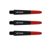 WINMAU Asta del dardo - Vecta Policarbonato Steli di Freccette - 1 Set per Confezione (3 Freccette Aste in Totale) - Accessori Professionali per Freccette - Nero e Rosso Blade 6 Aste Corte