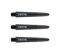 WINMAU Asta del dardo - Vecta Policarbonato Steli di Freccette - 1 Set per Confezione (3 Freccette Aste in Totale) - Accessori Professionali per Freccette - Nero e Nero Alberi intermedi