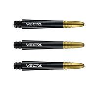 WINMAU Asta del dardo - Vecta Policarbonato Steli di Freccette - 1 Set per Confezione (3 Freccette Aste in Totale) - Accessori Professionali per Freccette - Nero e Oro Aste Medie