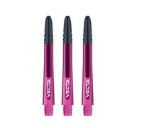 WINMAU Asta del dardo - Vecta Policarbonato Steli di Freccette - 1 Set per Confezione (3 Freccette Aste in Totale) - Accessori Professionali per Freccette - Rosa e Nero Aste Medie