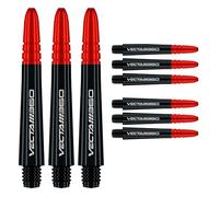 WINMAU Asta del dardo - Vecta Policarbonato Steli di Freccette - 1 Set per Confezione (3 Freccette Aste in Totale) - Accessori Professionali per Freccette - Nero & Rosso Blade360 Alberi intermedi