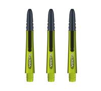 WINMAU Asta del dardo - Vecta Policarbonato Steli di Freccette - 1 Set per Confezione (3 Freccette Aste in Totale) - Accessori Professionali per Freccette - Verde e Nero Aste Corte