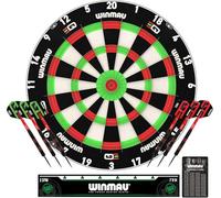 WINMAU Bersaglio per freccette per bambini - Tecnologia dual-core - Bersaglio professionale per bambini - Include bersaglio, set di freccette, linea Oche e scheda di cassa