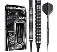 WINMAU Blackout 18g Freccette in Tungsteno Softip con Alette Prism Delta e Prism Force Aste (Steli)