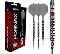 WINMAU Darts-Fornax - Set di freccette professionali al 90% in tungsteno, tecnologia Switch Point, fusti paralleli neri e rossi, 2 punti intercambiabili (onda e liscia), sistema di cambio rapido |