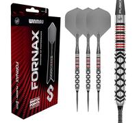 WINMAU Darts-Fornax - Set di freccette professionali al 90% in tungsteno, tecnologia Switch Point, fusti paralleli neri e rossi, 2 punti intercambiabili (onda e liscia), sistema di cambio rapido |