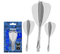 WINMAU Darts Fusion Sistema di volo integrato e fusto - Forma e design - Colore chiaro, lunghezza intermedia
