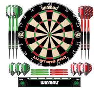 Winmau Darts - Masters Pro Premium Set di bersagli per freccette Bristle - Include bersaglio per freccette, freccette, voli, aste e striscia oche