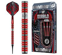 WINMAU Diablo Set di Freccette in tungsteno Softip Professionale da 20 Grammi con Alette e steli (Asta)