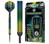 WINMAU Firestorm Set di Freccette in tungsteno Steeltip Professionale da 25 Grammi con Alette e steli (Alberi)