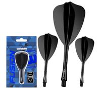 WINMAU Freccette Fusion Sistema Integrato di Volo e Albero - Arrow Forma e Design - Colore Nero, Lunghezza Intermedia