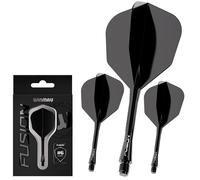 WINMAU Freccette Fusion Sistema Integrato di Volo e Albero - N Intermediate Nero