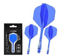 WINMAU Freccette Fusion Sistema Integrato di Volo e Albero - No.2 Forma e Design - Disponibile in Breve, Intermedio e Medio - Disponibile in Una varietà di Colori