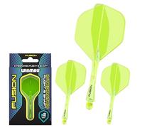 WINMAU Freccette Fusion Sistema Integrato di Volo e Albero - No.2 Forma e Design - Giallo,Longueur intermédiaire