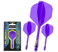 WINMAU Freccette Fusion Sistema Integrato di Volo e Albero - No.2 Forma e Design - Viola, Lunghezza Intermedia