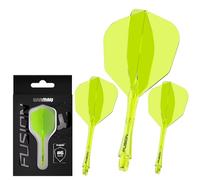WINMAU Freccette Fusion Sistema Integrato di Volo e Albero - No.6 Forma e Design - Giallo, Breve Lunghezza