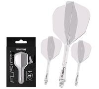 WINMAU Freccette Fusion Sistema Integrato di Volo e Albero - No.6 Forma e Design - Trasparente, Lunghezza Intermedia