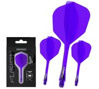 WINMAU Freccette Fusion Sistema Integrato di Volo e Albero - No.6 Forma e Design - Viola, Media Lunghezza