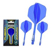 WINMAU Freccette Fusion Sistema Integrato di Volo e Asta, Forma e Design n. 2, Colore Blu, Lunghezza Intermedia