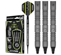 WINMAU Michael Van Gerwen MvG Exact 21.5 Gram Softip Tungsten Darts Set with Flights And Stems (Shafts)