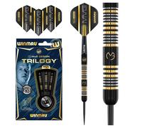 WINMAU Michael Van Gerwyn MvG Trilogy 21.5 Gram Professional Steeltip Freccette in Tungsteno Set con Alette e Steli (Shafts)