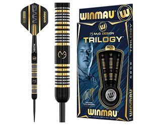 WINMAU Michael Van Gerwyn MvG Trilogy 23 Gram Professional Steeltip Freccette in Tungsteno Set con Alette e Steli (Shafts)