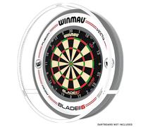 WINMAU Plasma Ice Dartboard - Set di luci bianche a 360 gradi, con bordo grigio e bianco