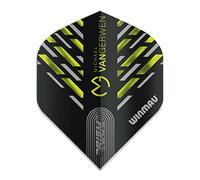 WINMAU Prism Alpha MvG Nero, Verde e Grigio Voli per Freccette - 1 Set per Confezione (3 voli in Totale)