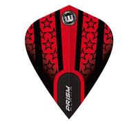 WINMAU Prism Alpha Red and Black Stars Design Aquilone Freccette Flights - 1 set per confezione (3 alette in totale)